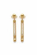1980’s Victorian revival matte gold-tone pierced earrings